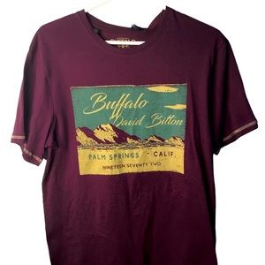 Buffalo David Bitton men’s crushed violet T-shirt size medium. NWT.